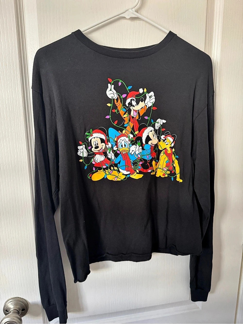 Disney Mickey Mouse Graphic Long Sleeve Black